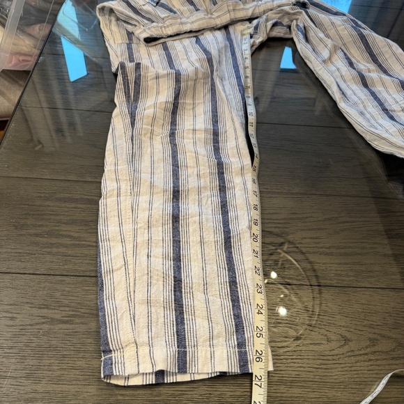 Anthropologie Seashore Striped Linen Blend Tapered Pants 31960 - Picture 12 of 16